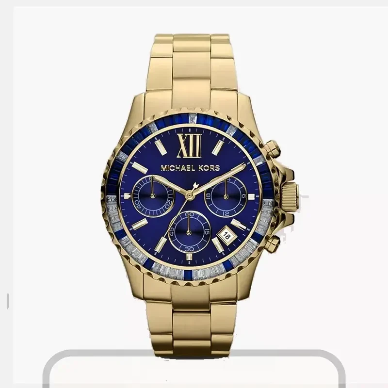 Michael Kors Everest Navy Dial Gold-tone Watch- MK5754